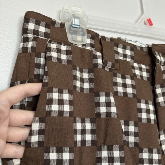 Bogey‎ Boys Big Check Pants Brown Macklemore Golfing Retro 70’s Artsy Funky NEW - Picture 4 of 9